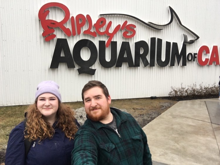 Me and my boyfriend, Tanner, at Ripley's Aquarium in Toronto.